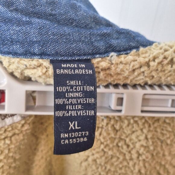 Wrangler Mens Shirt Jacket Shacket Size XL Sherpa Lined Heavy Western Pockets - Picture 12 of 13